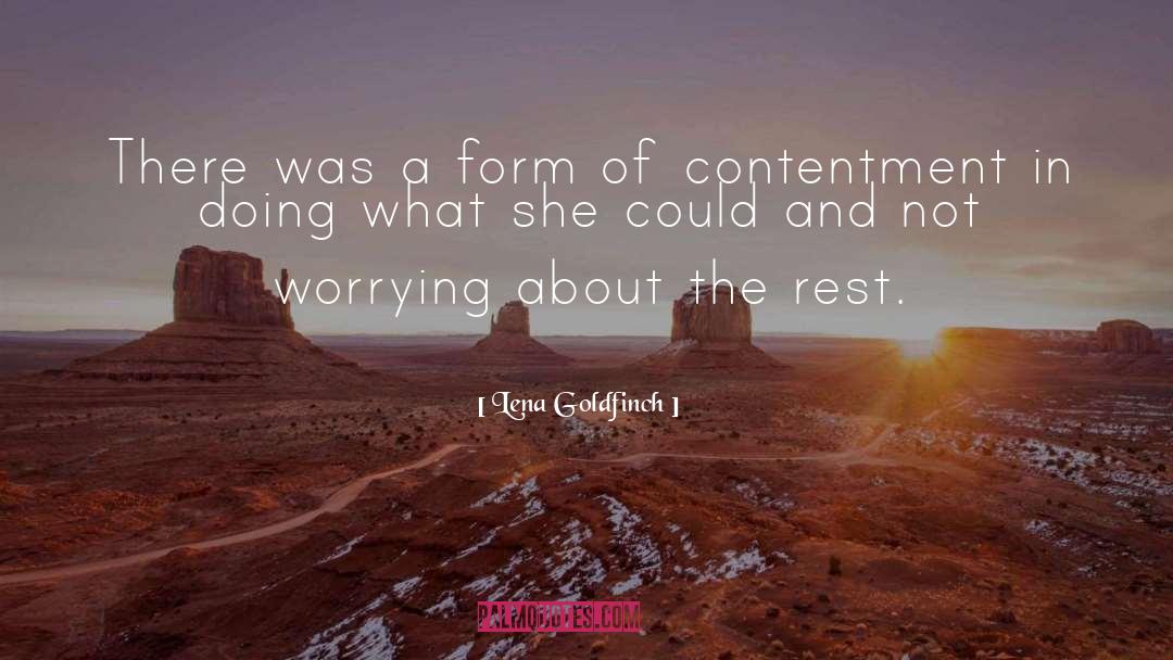 Not Worrying quotes by Lena Goldfinch