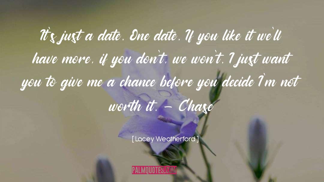 Not Worth It quotes by Lacey Weatherford