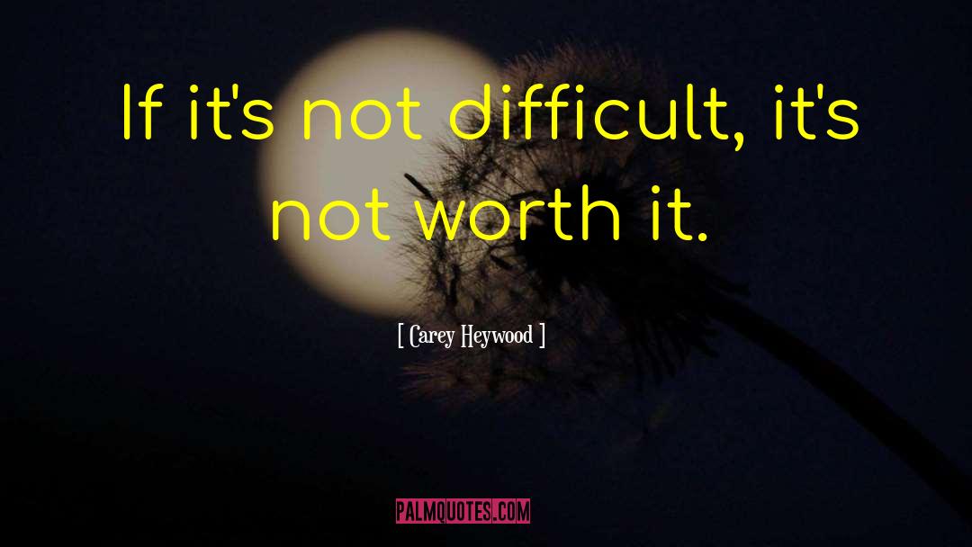 Not Worth It quotes by Carey Heywood