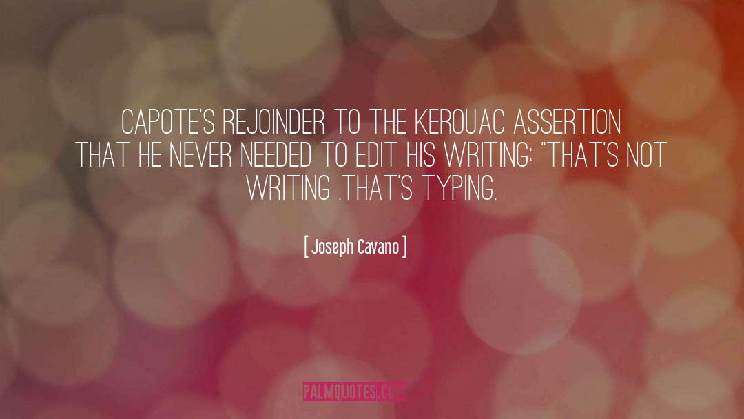 Not Writing quotes by Joseph Cavano