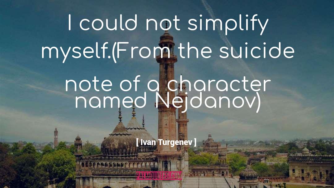 Note quotes by Ivan Turgenev