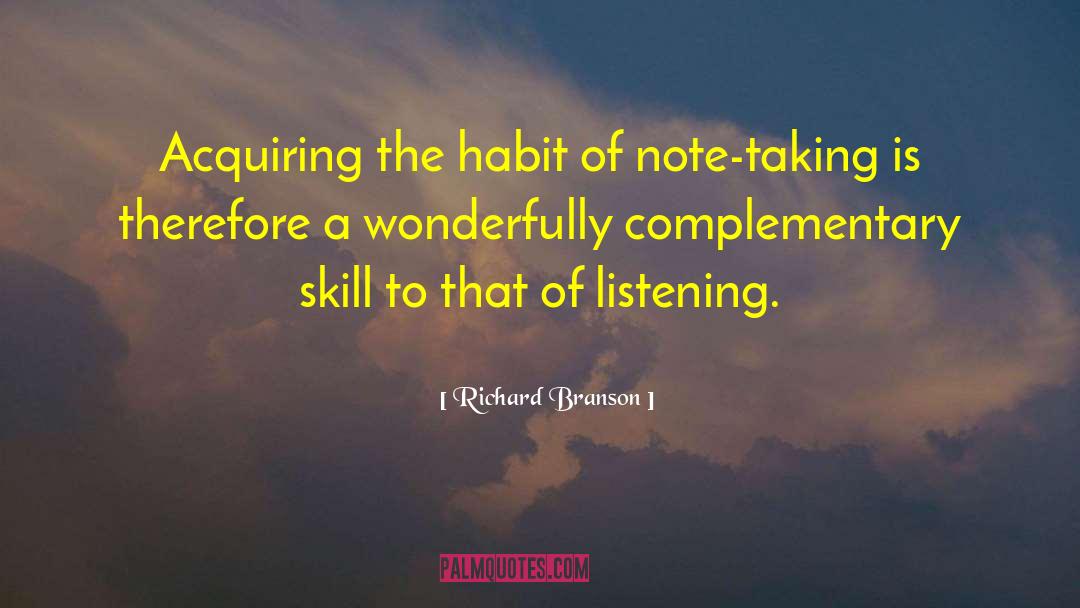 Note Taking quotes by Richard Branson