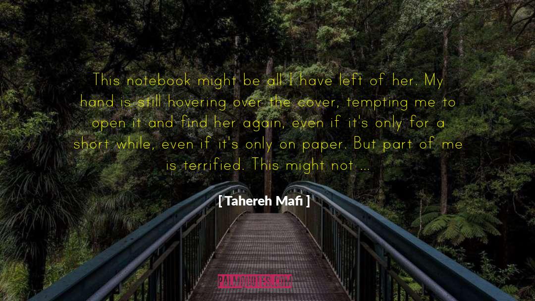 Notebook Memorable quotes by Tahereh Mafi