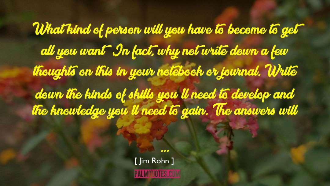 Notebook quotes by Jim Rohn