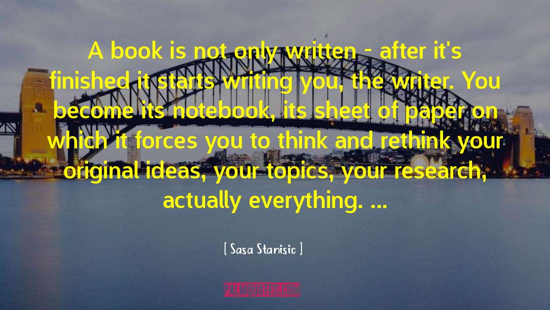 Notebook quotes by Sasa Stanisic