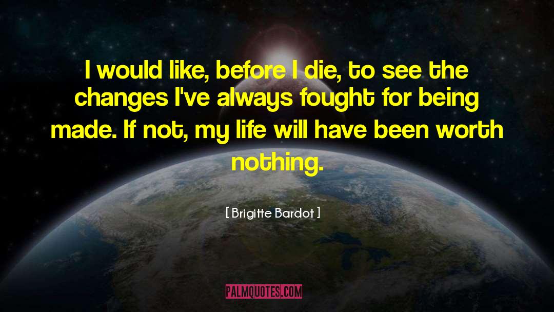 Nothing I Would Change quotes by Brigitte Bardot