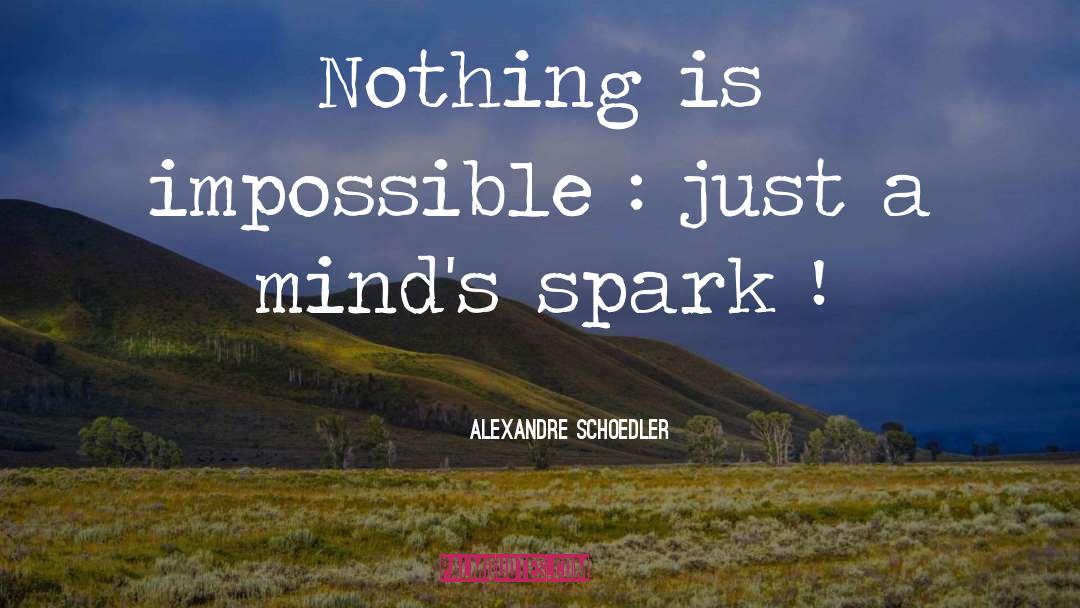 Nothing Is Impossible quotes by Alexandre Schoedler