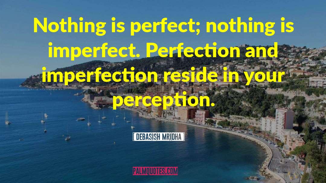 Nothing Is Perfect quotes by Debasish Mridha