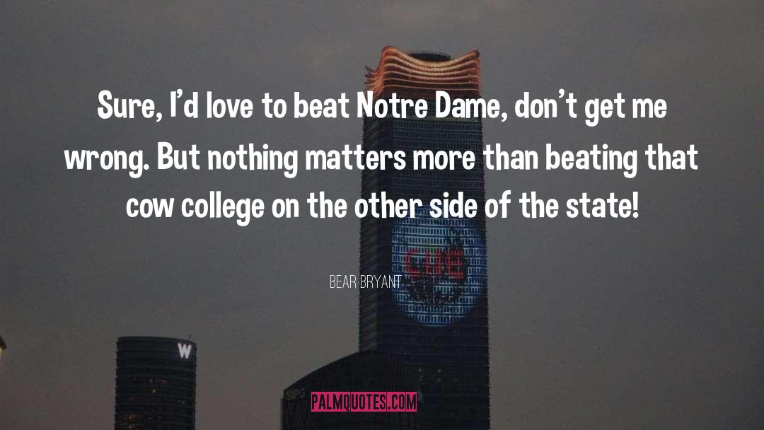 Nothing Matters quotes by Bear Bryant