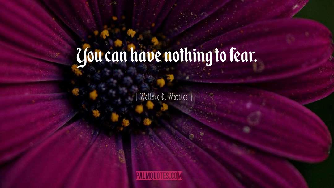 Nothing To Fear quotes by Wallace D. Wattles