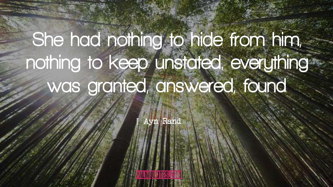 Nothing To Hide quotes by Ayn Rand