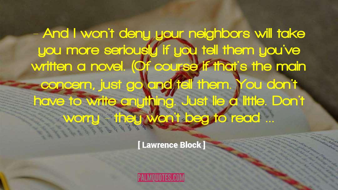 Novel Of The Imagination quotes by Lawrence Block