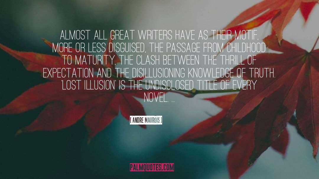 Novel Writing quotes by Andre Maurois
