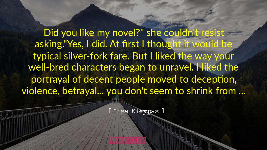 Novel Writing quotes by Lisa Kleypas