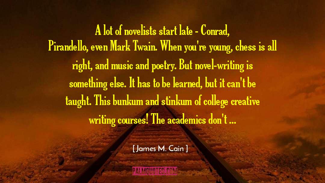 Novel Writing quotes by James M. Cain