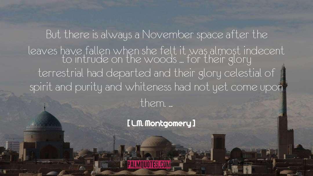 November quotes by L.M. Montgomery