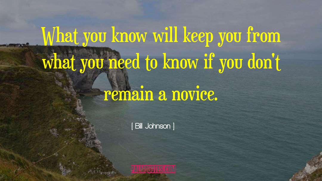 Novice quotes by Bill Johnson