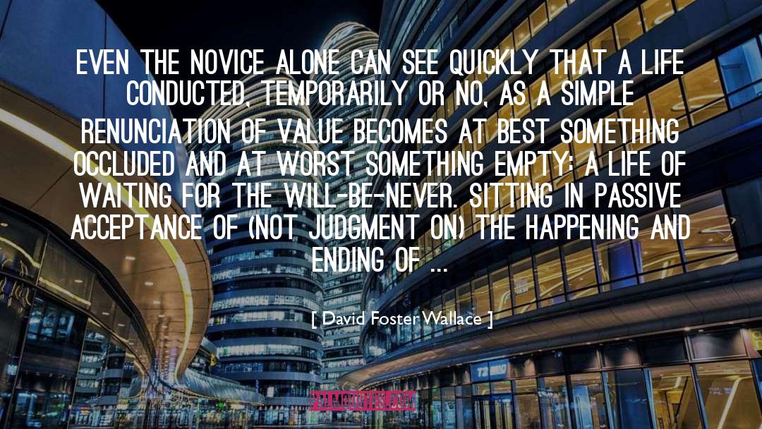 Novice quotes by David Foster Wallace
