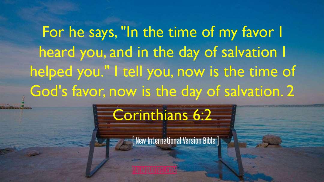 Now Is The Time quotes by New International Version Bible