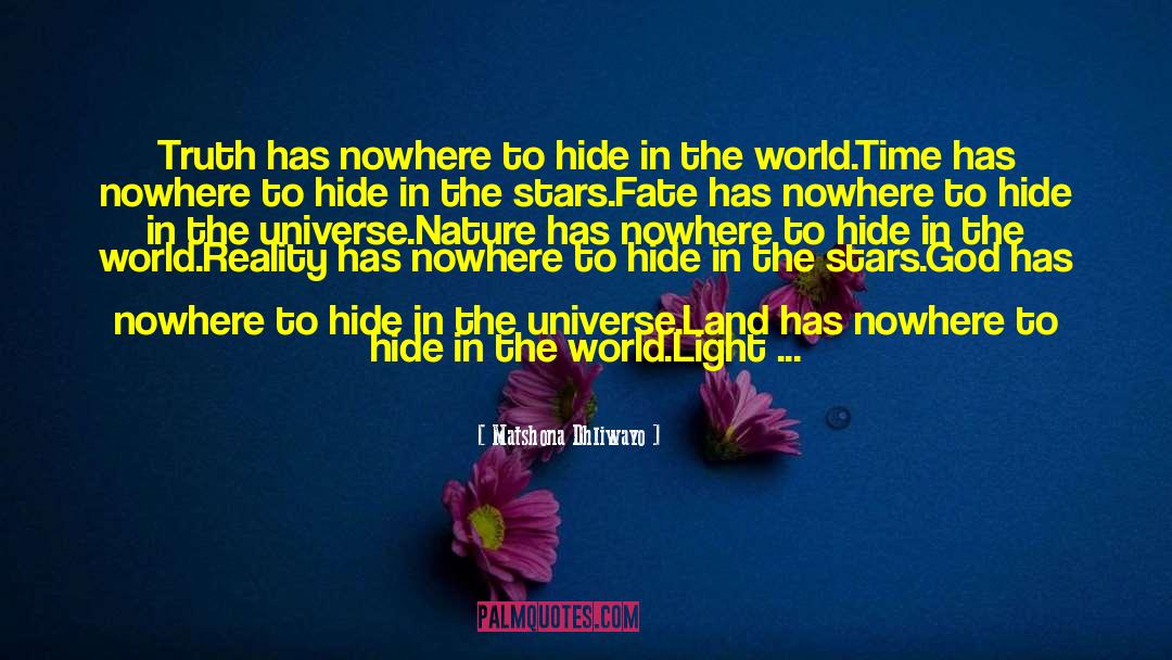 Nowhere To Hide quotes by Matshona Dhliwayo