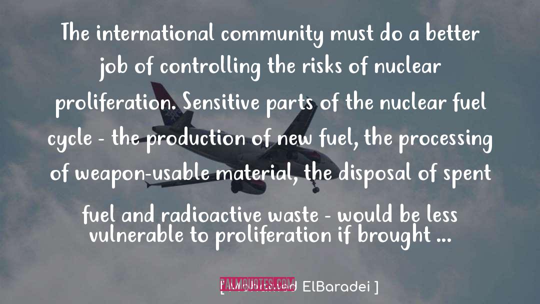 Nuclear Proliferation quotes by Mohamed ElBaradei