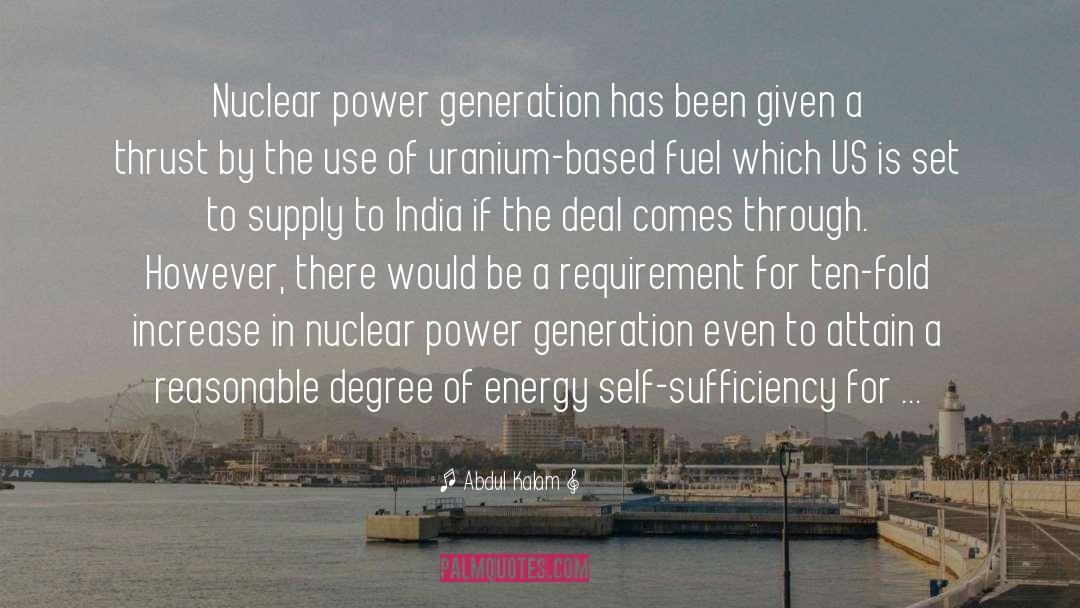 Nuclear quotes by Abdul Kalam