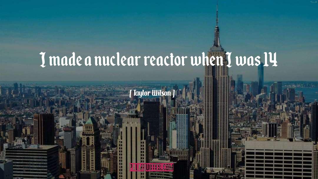 Nuclear Reactor Technology quotes by Taylor Wilson