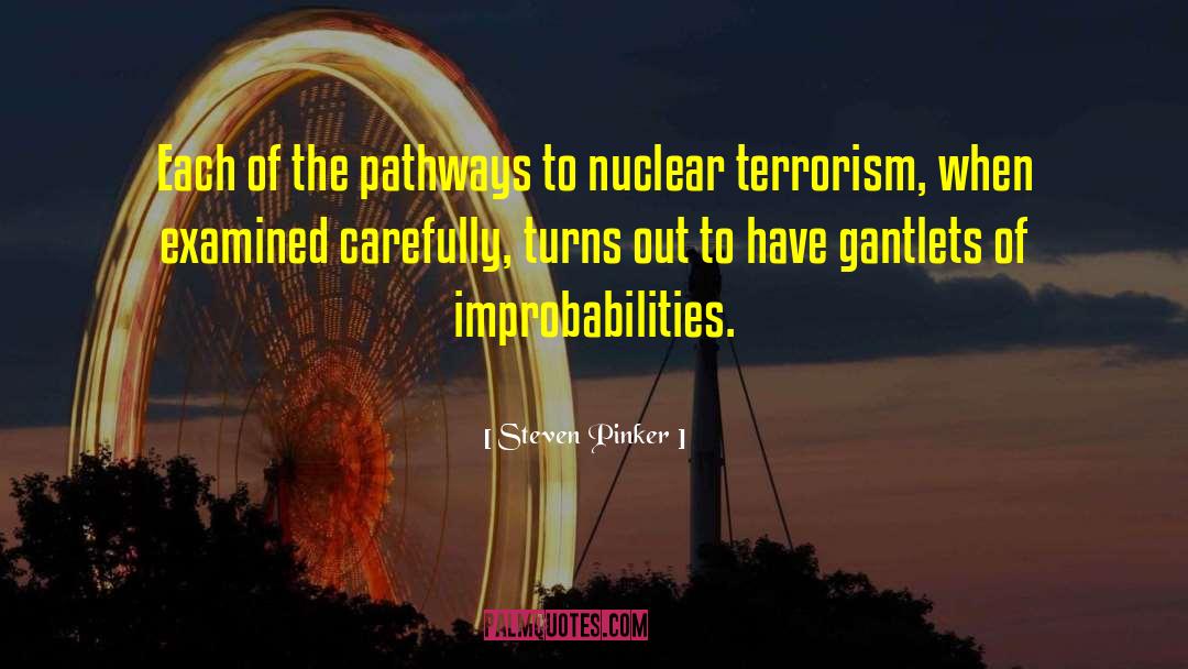 Nuclear Terrorism quotes by Steven Pinker