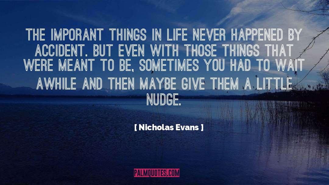 Nudge quotes by Nicholas Evans