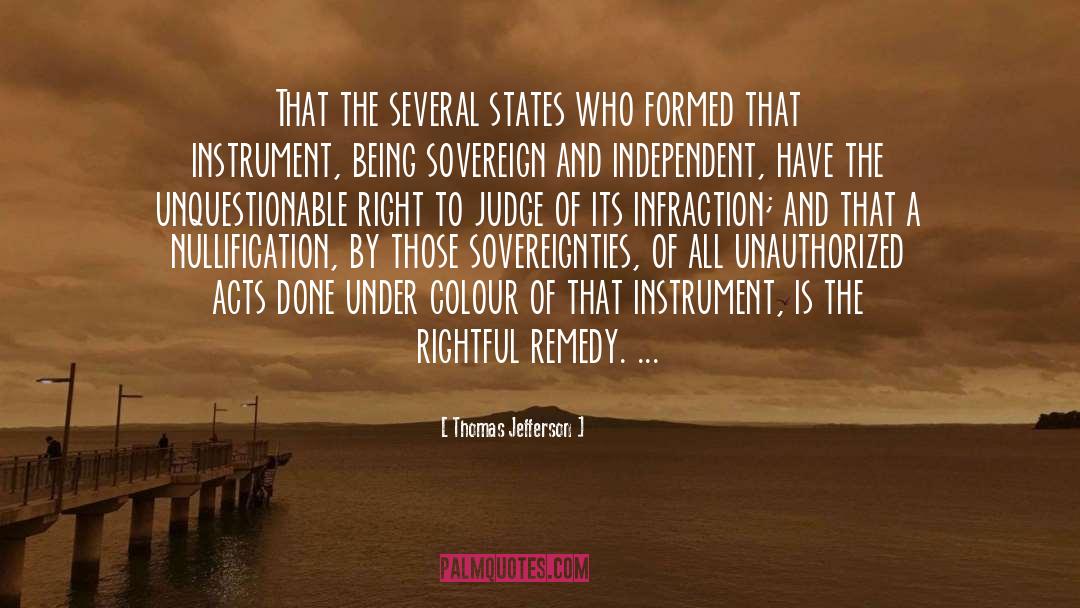 Nullification quotes by Thomas Jefferson
