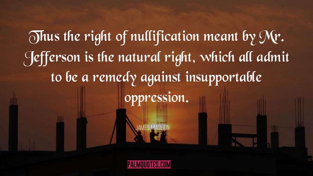 Nullification quotes by James Madison