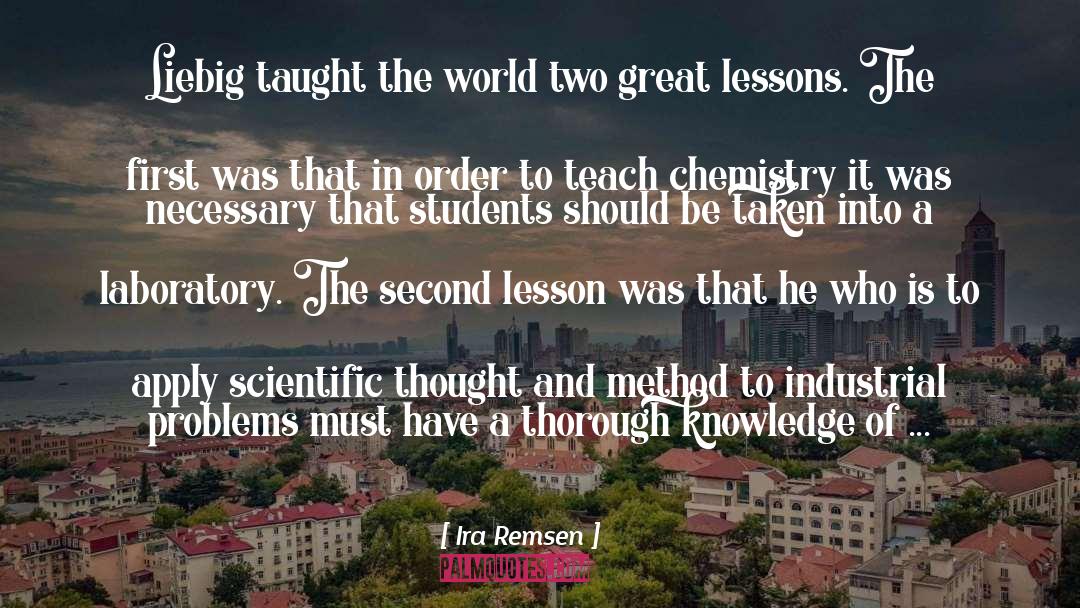 Number Of Learned Lessons quotes by Ira Remsen