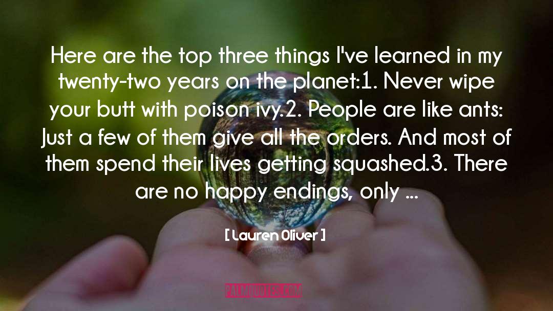 Number Three quotes by Lauren Oliver