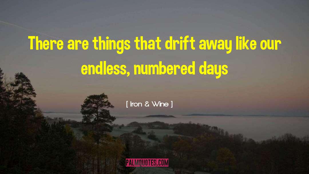 Numbered Days quotes by Iron & Wine