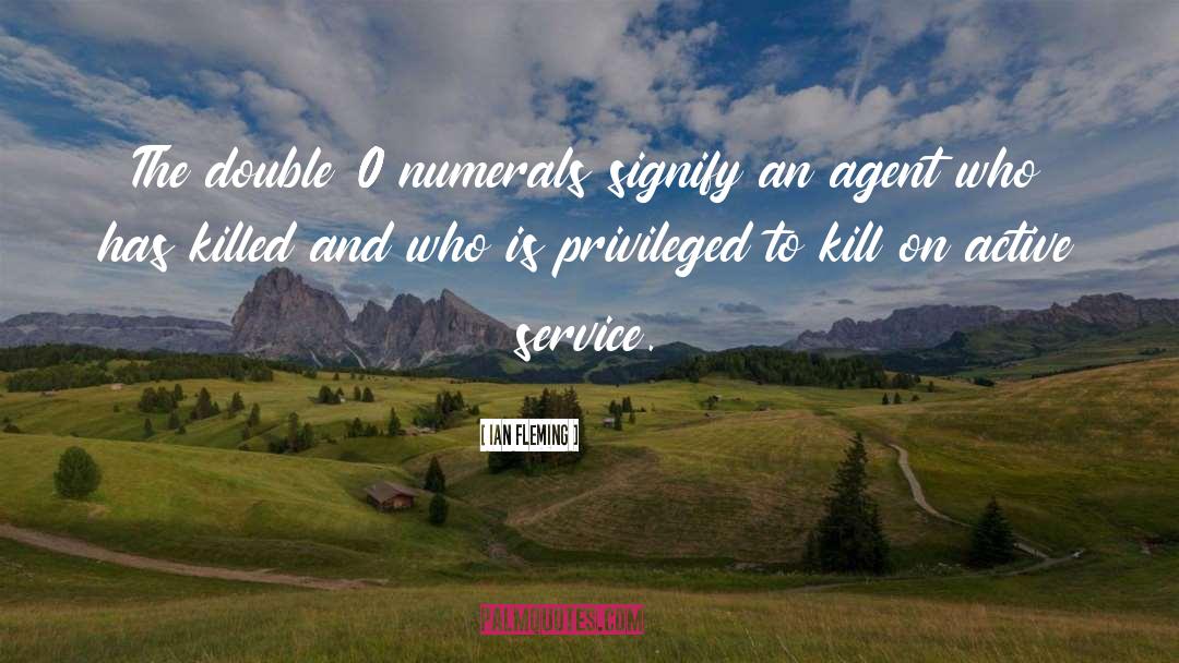 Numerals quotes by Ian Fleming