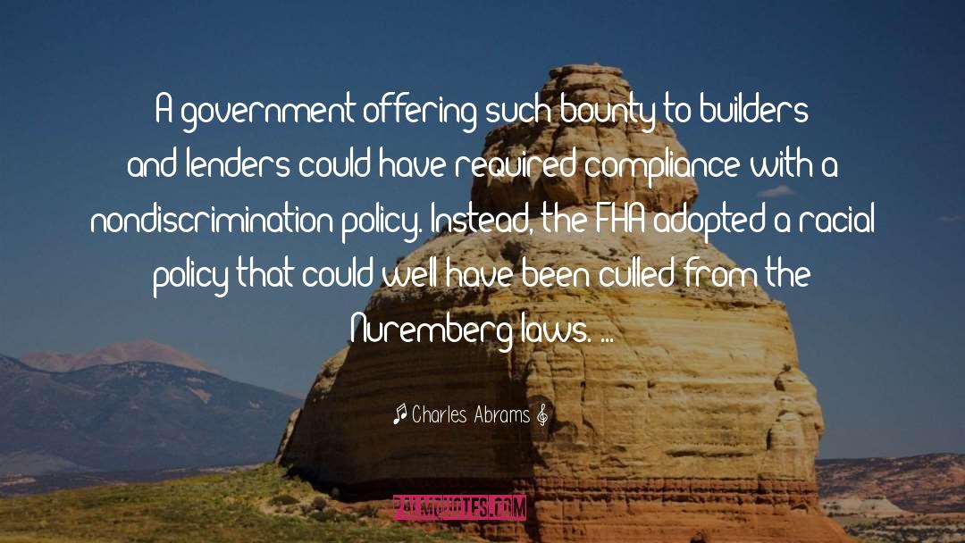 Nuremberg Laws quotes by Charles Abrams