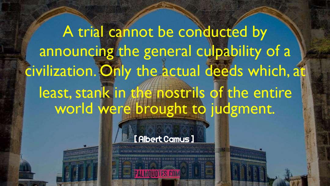 Nuremberg Trials quotes by Albert Camus