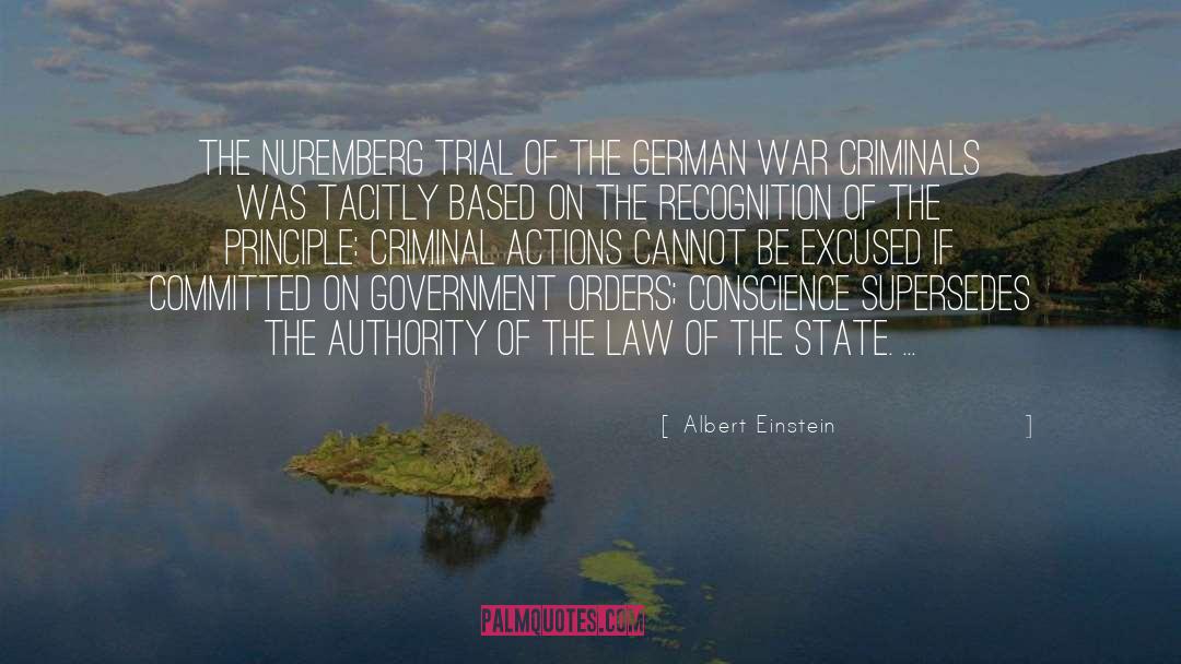 Nuremberg Trials quotes by Albert Einstein