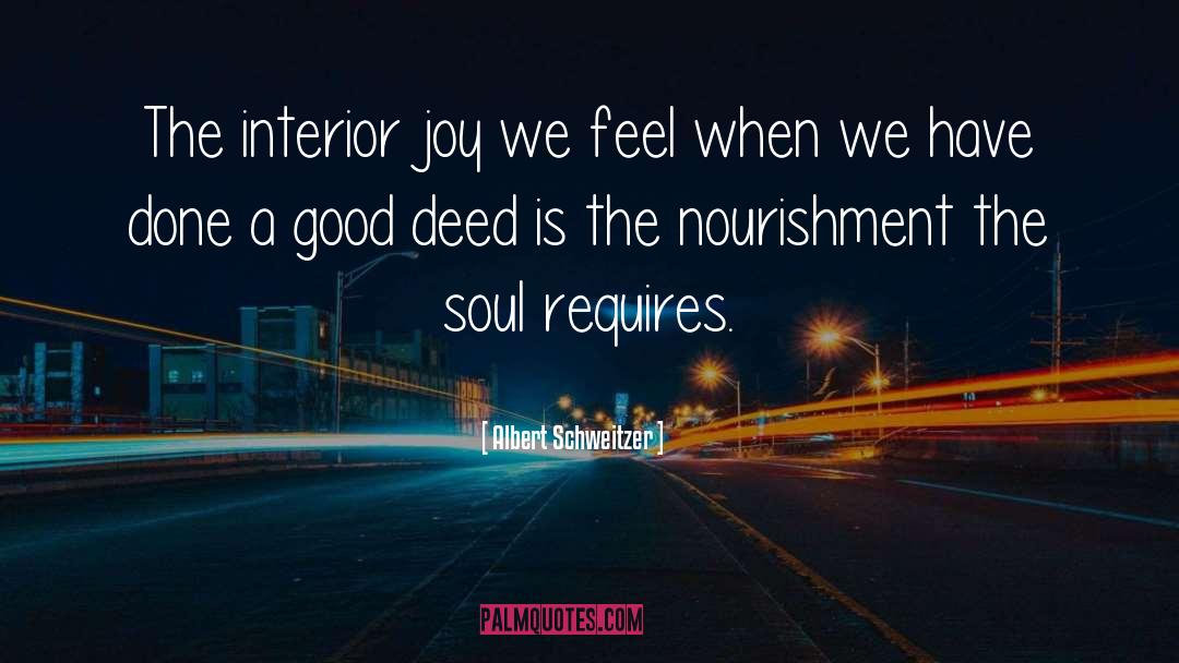 Nurture The Soul quotes by Albert Schweitzer