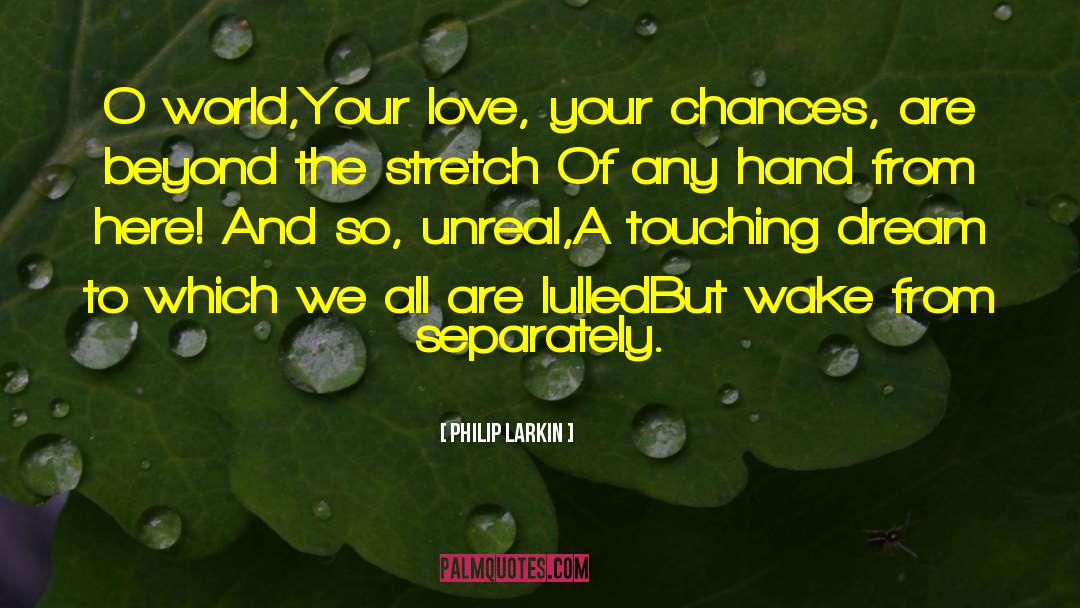 Nurture Your Dream quotes by Philip Larkin