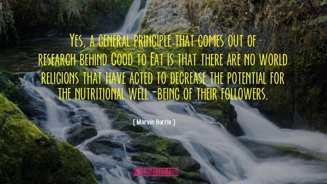 Nutritional quotes by Marvin Harris