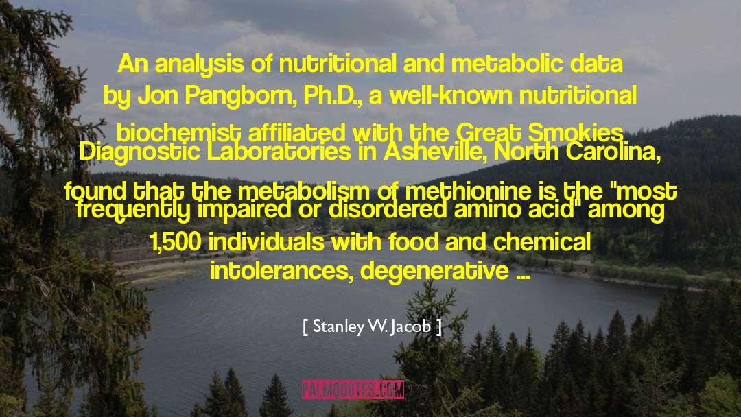 Nutritional quotes by Stanley W. Jacob