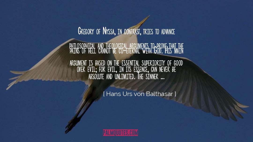 Nyssa quotes by Hans Urs Von Balthasar