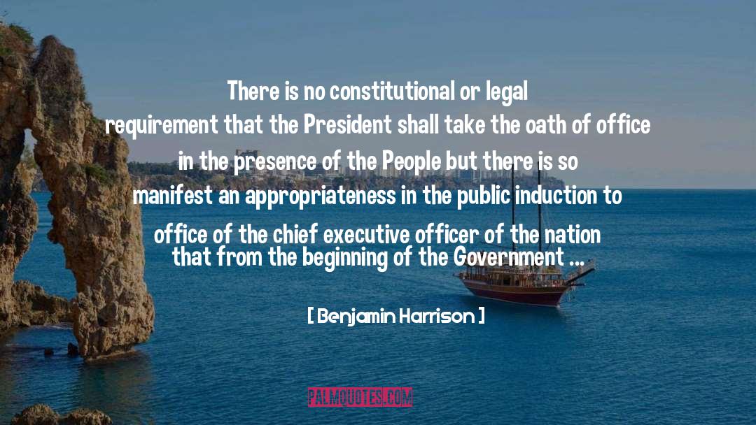 Oath Of Office quotes by Benjamin Harrison
