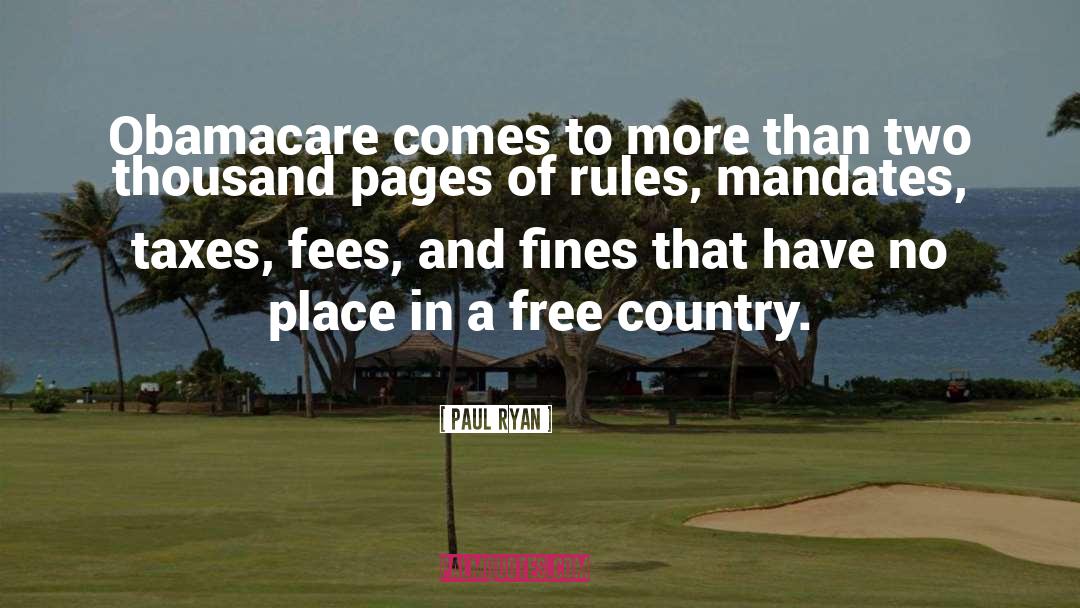 Obamacare quotes by Paul Ryan