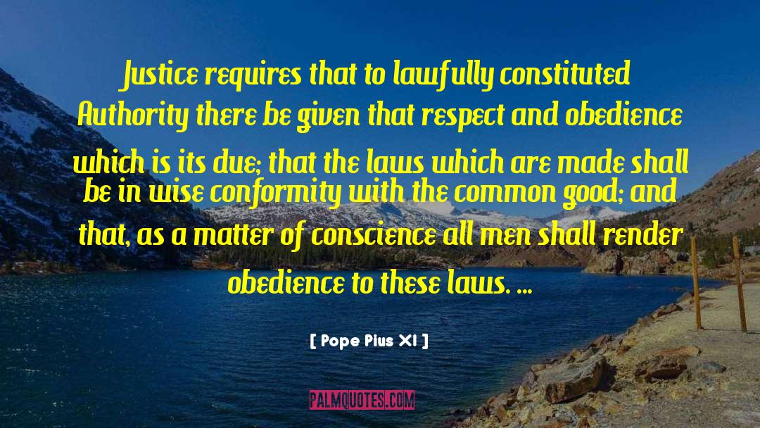 Obedience Vs Disobedience quotes by Pope Pius XI