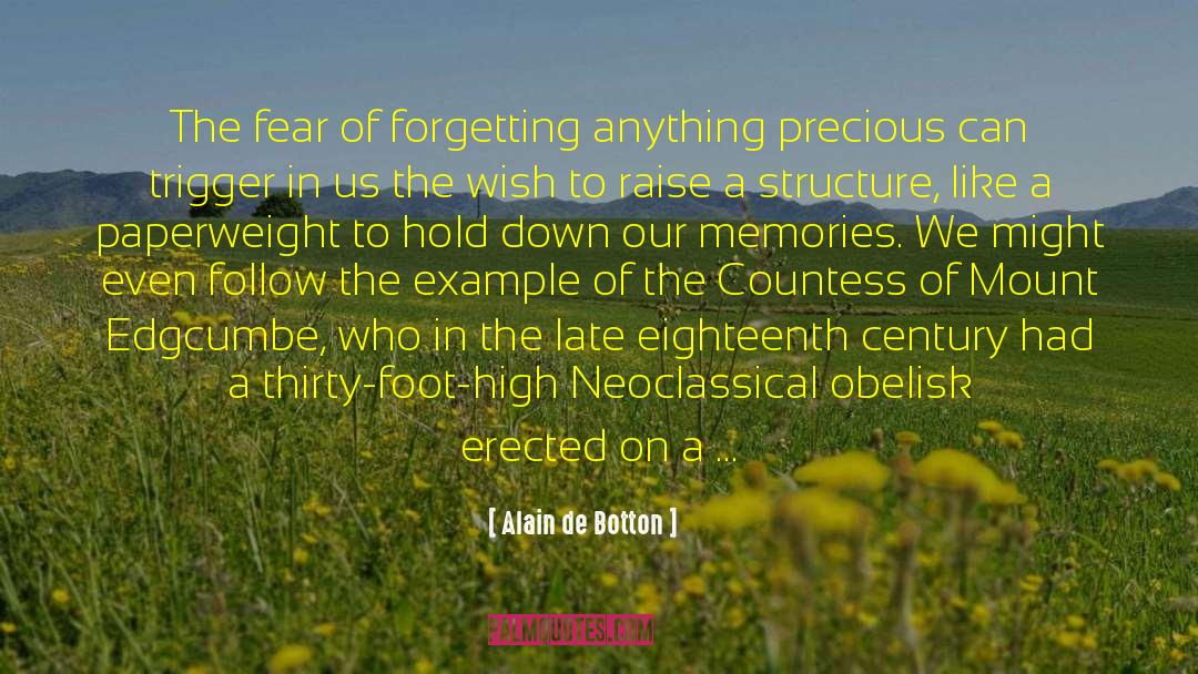 Obelisk quotes by Alain De Botton