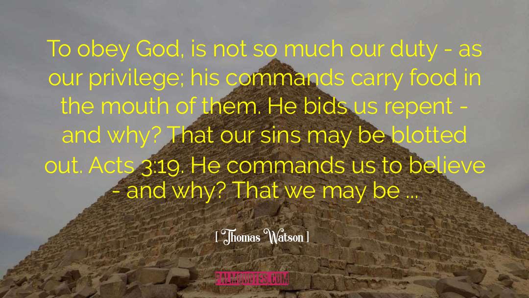 Obey God quotes by Thomas Watson