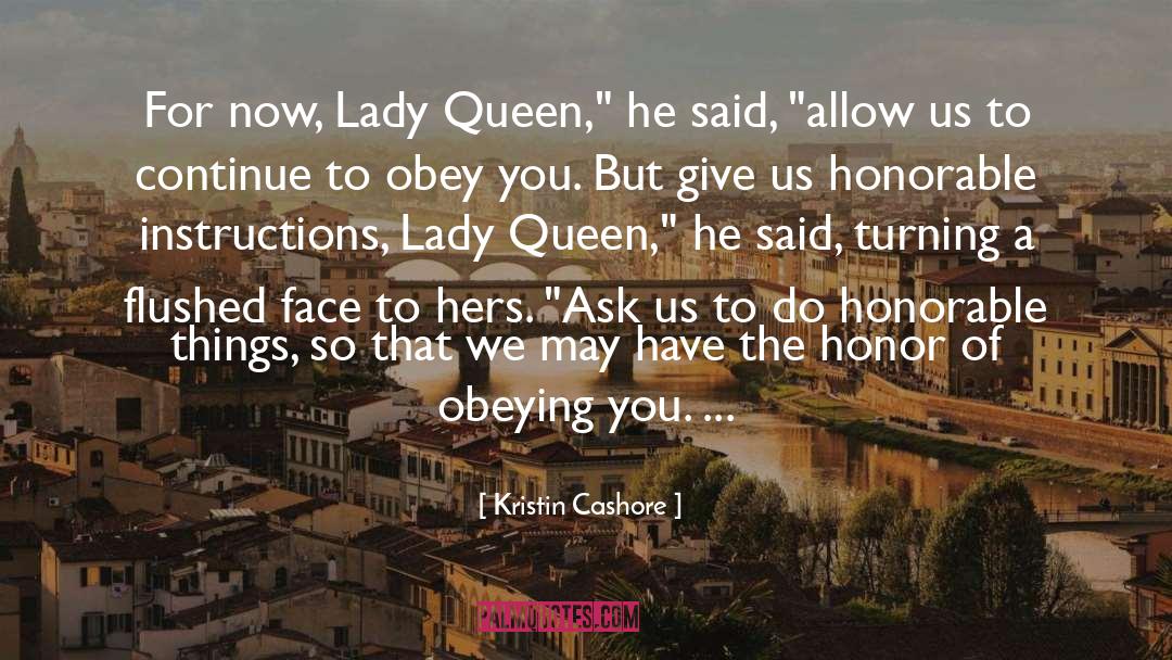Obeying quotes by Kristin Cashore