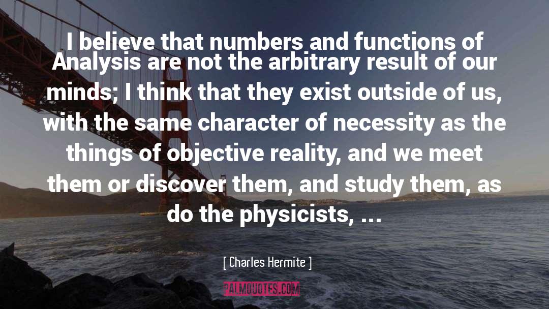 Objective Reality quotes by Charles Hermite